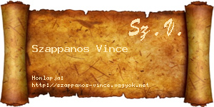 Szappanos Vince névjegykártya