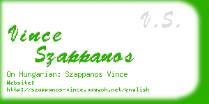 vince szappanos business card